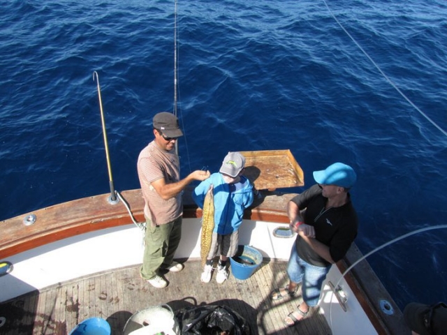 su primera pesca